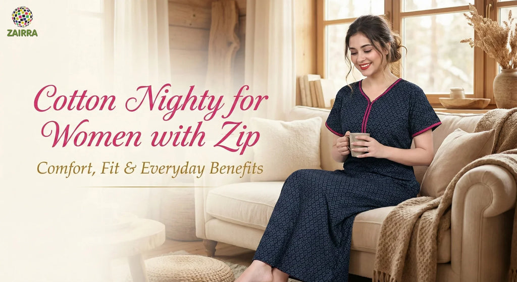 Cotton Nighty for Women with Zip: Comfort, Fit & Everyday Benefits