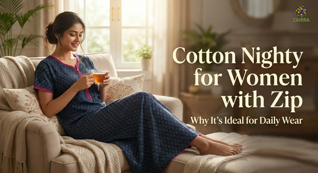 Cotton Nighty for Women with Zip: Why It’s Ideal for Daily Wear